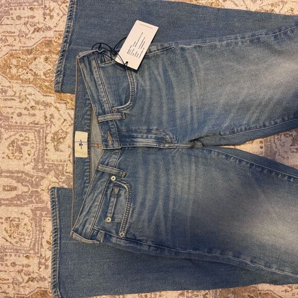 7 For All Mankind Frame Denim Blue Straight Leg Jeans - Size 27 NEW - Picture 1 of 5
